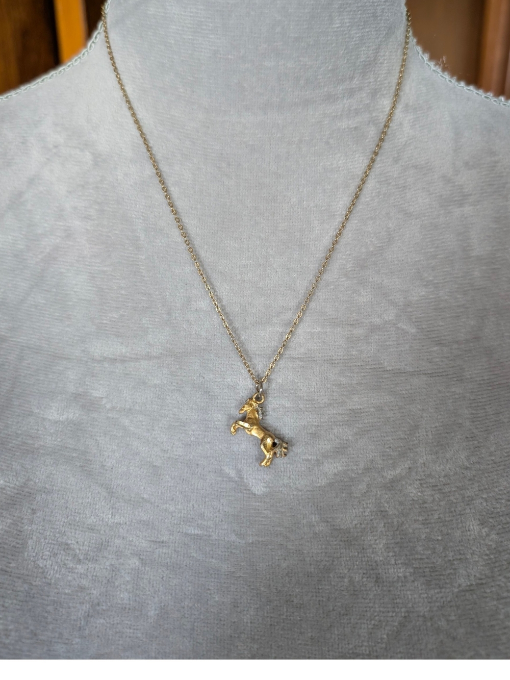 Gold Tone Horse Pendant Necklace - Women Jewelry